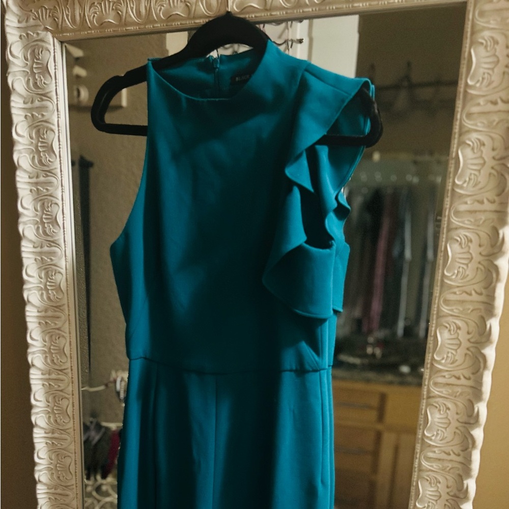 Black Halo turquoise jumpsuit